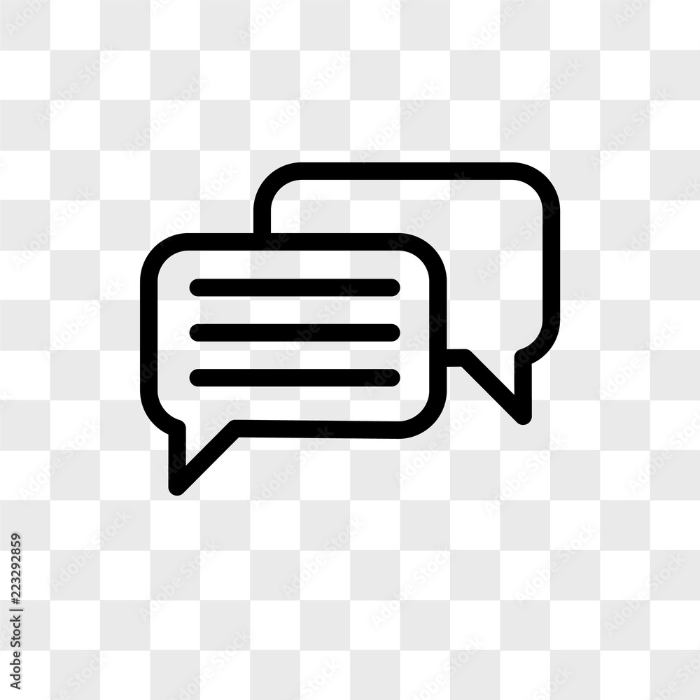 Chat vector icon isolated on transparent background, Chat logo design Chat vector icon isolated on transparent background, Chat logo design