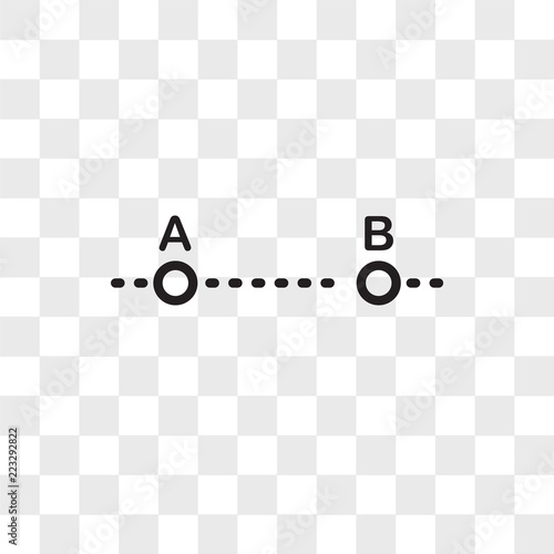 Line segment vector icon isolated on transparent background, Line segment logo design