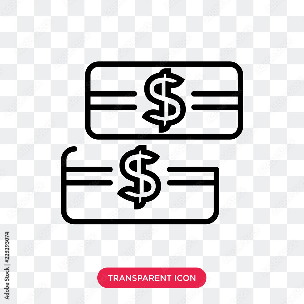 Obraz premium Money vector icon isolated on transparent background, Money logo design