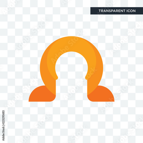 omega vector icon isolated on transparent background, omega logo design