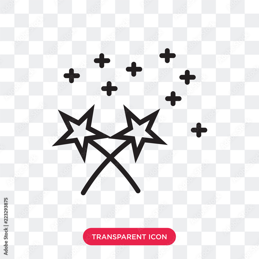 Magic wand vector icon isolated on transparent background, Magic wand logo design Magic wand vector icon isolated on transparent background, Magic wand logo design