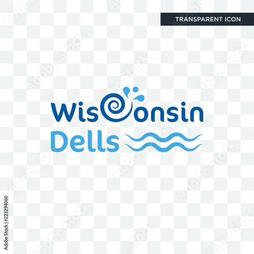 wisconsin dells vector icon isolated on transparent background, wisconsin dells logo design