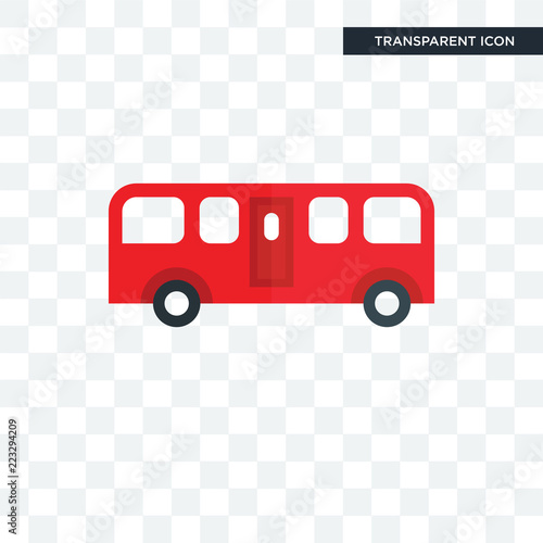 bus vector icon isolated on transparent background, bus logo design
