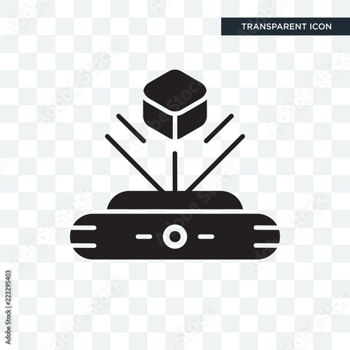 Hologram vector icon isolated on transparent background, Hologram logo design