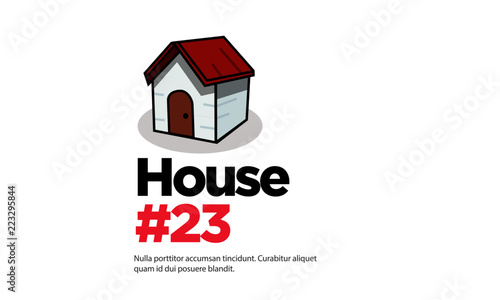 House Sign With Simple Vector Illustration 