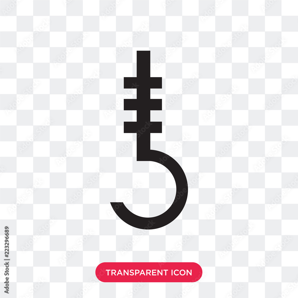 Hook vector icon isolated on transparent background, Hook logo design Hook vector icon isolated on transparent background, Hook logo design