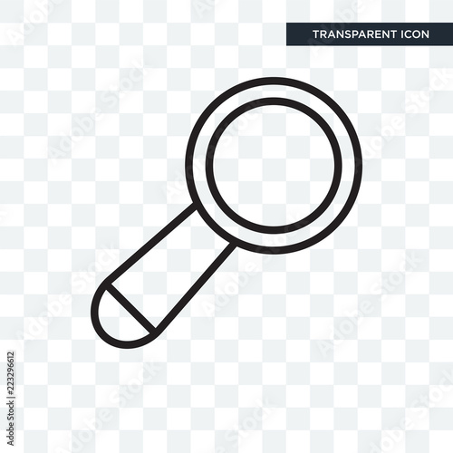 Search vector icon isolated on transparent background, Search logo design