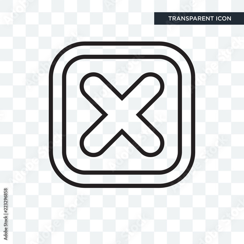 Cancel vector icon isolated on transparent background, Cancel logo design