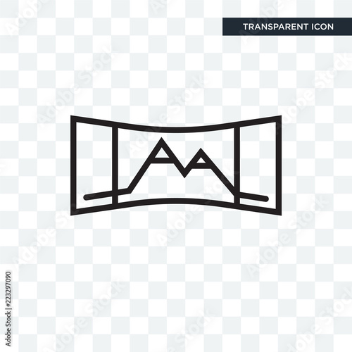 Panorama vector icon isolated on transparent background, Panorama logo design