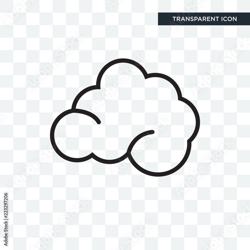 Cloud vector icon isolated on transparent background, Cloud logo design