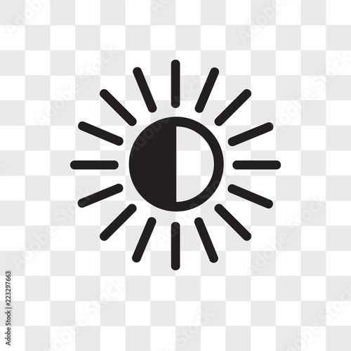 Brightness vector icon isolated on transparent background, Brightness logo design