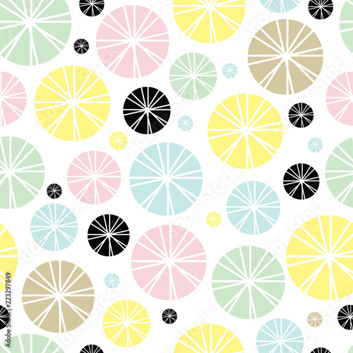 Seamless pattern, polka dot fabric, wallpaper, vector.