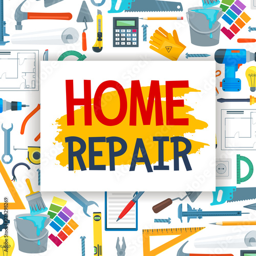 Home repair and construction work tools