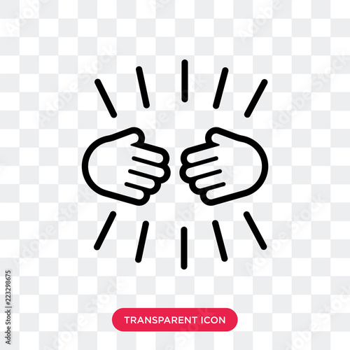 Handshake vector icon isolated on transparent background, Handshake logo design
