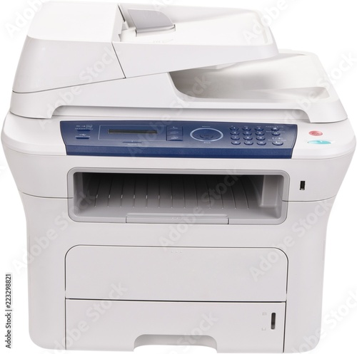 Isolated printer fax machine fax laser printer scanner computer