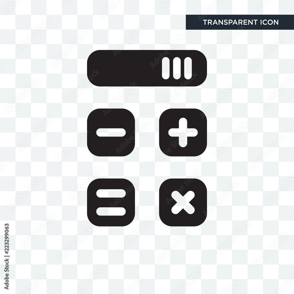 Mathematical operations vector icon isolated on transparent background, Mathematical operations logo design Mathematical operations vector icon isolated on transparent background, Mathematical operations logo design