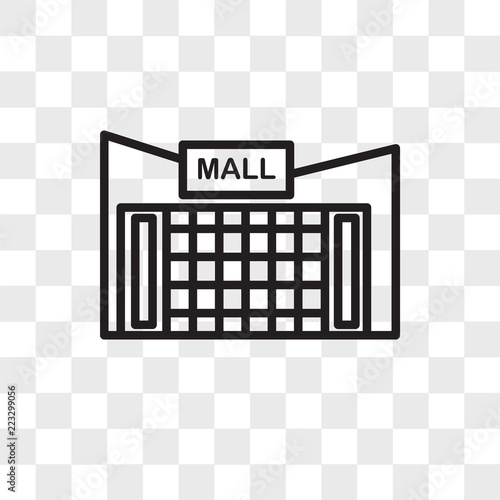 Mall vector icon isolated on transparent background, Mall logo design