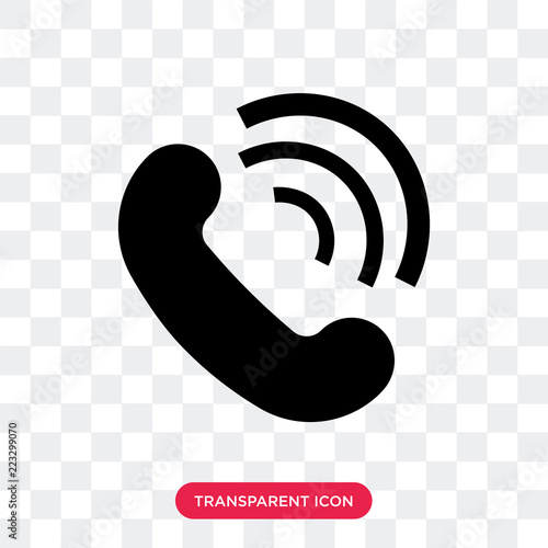 Call vector icon isolated on transparent background, Call logo design