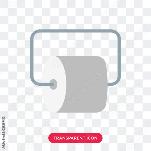 Toilet paper vector icon isolated on transparent background, Toilet paper logo design