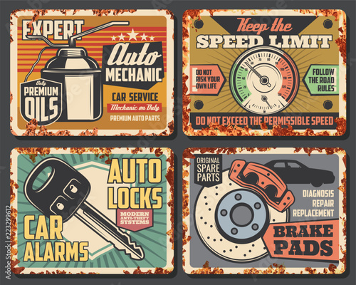 Car and brake pad replacement auto service