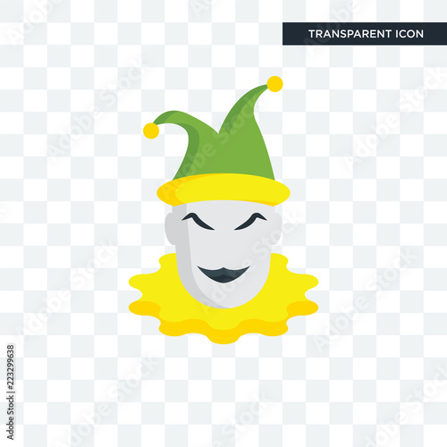 Joker vector icon isolated on transparent background, Joker logo design
