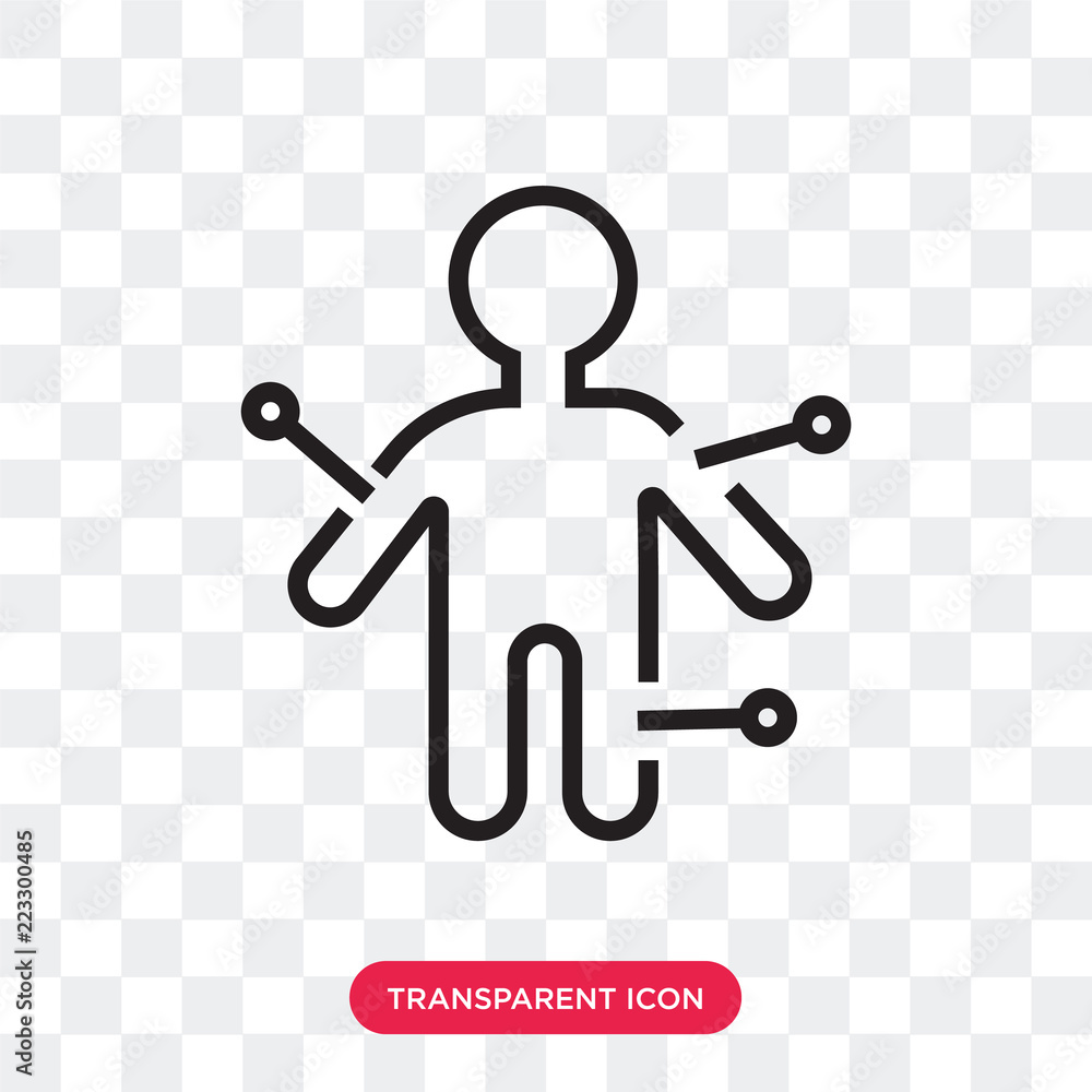 Voodoo vector icon isolated on transparent background, Voodoo logo ...