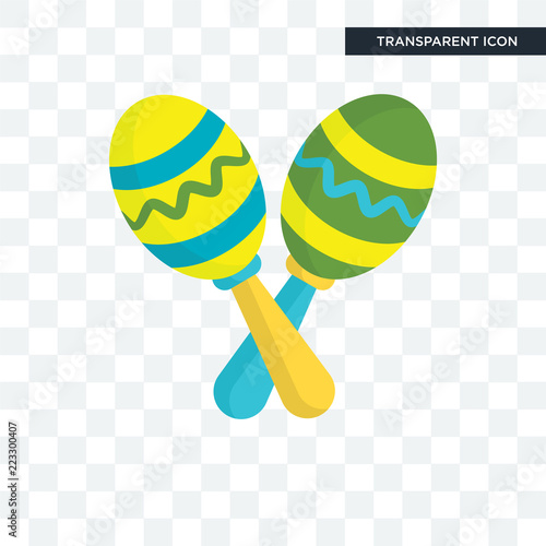 Maracas vector icon isolated on transparent background, Maracas logo design