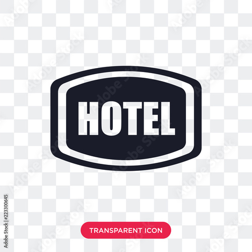 Hotel vector icon isolated on transparent background, Hotel logo design