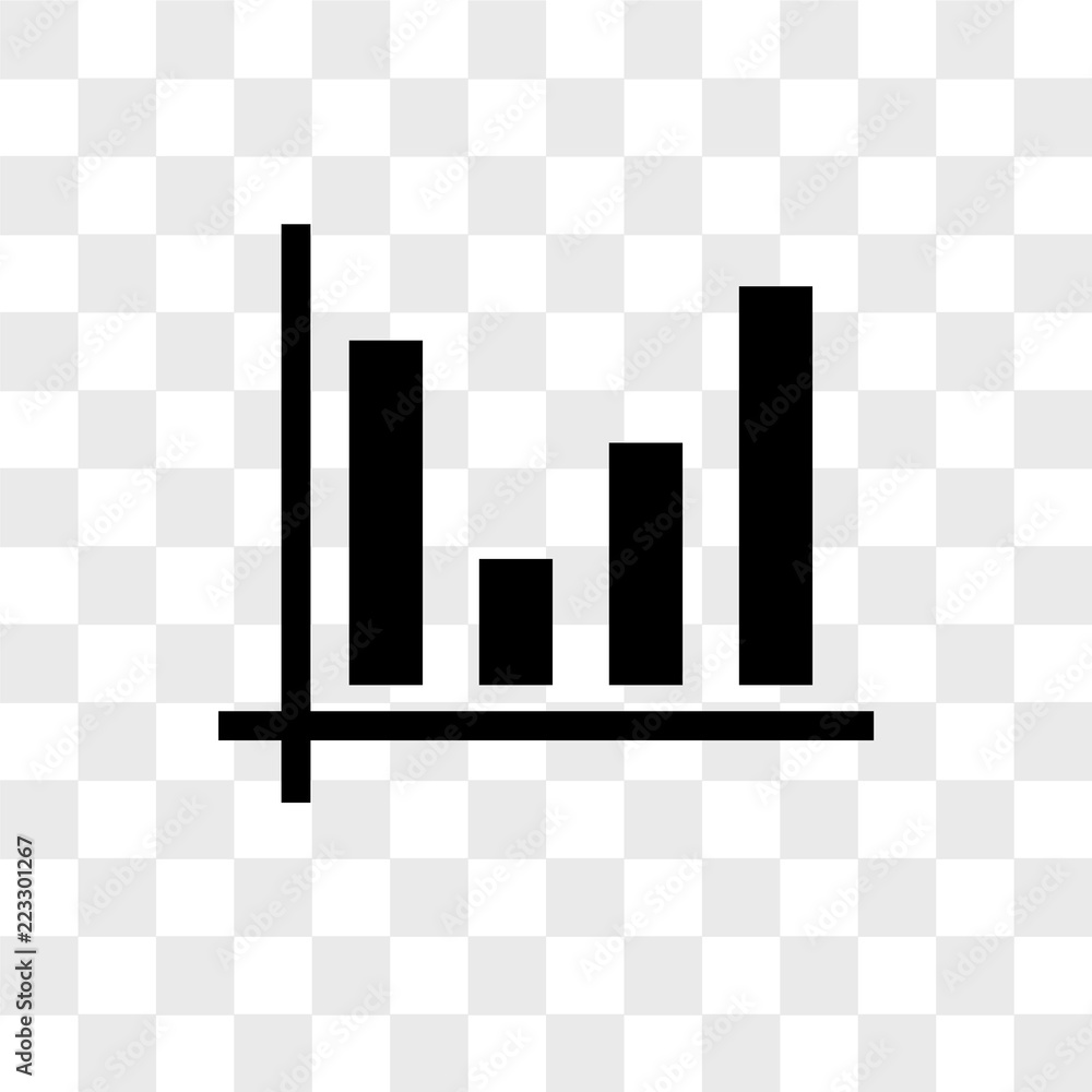 Bar chart vector icon isolated on transparent background, Bar chart logo design Bar chart vector icon isolated on transparent background, Bar chart logo design