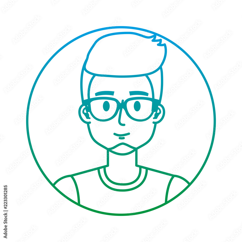 young and casual man with glasses and beard young and casual man with glasses and beard
