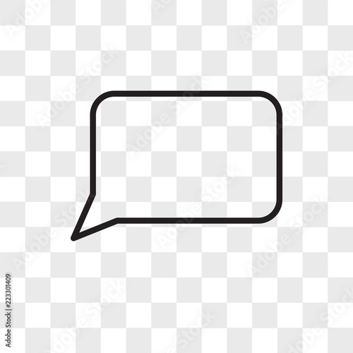 Speech bubble vector icon isolated on transparent background, Speech bubble logo design