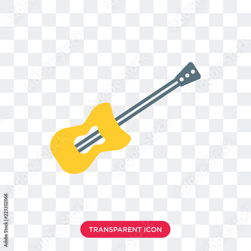 Guitar vector icon isolated on transparent background, Guitar logo design