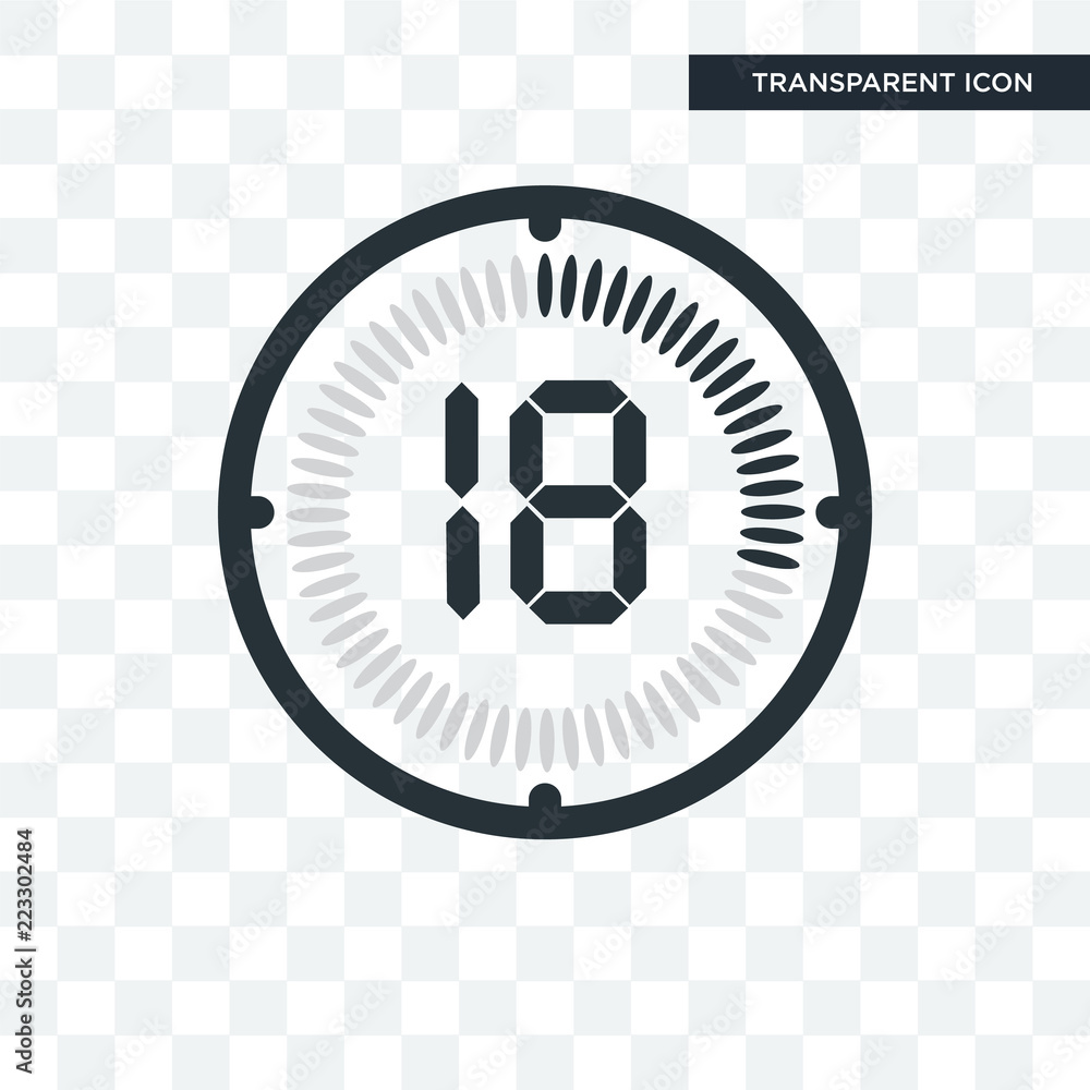 The 18 minutes vector icon isolated on transparent background, The 18 minutes logo design The 18 minutes vector icon isolated on transparent background, The 18 minutes logo design