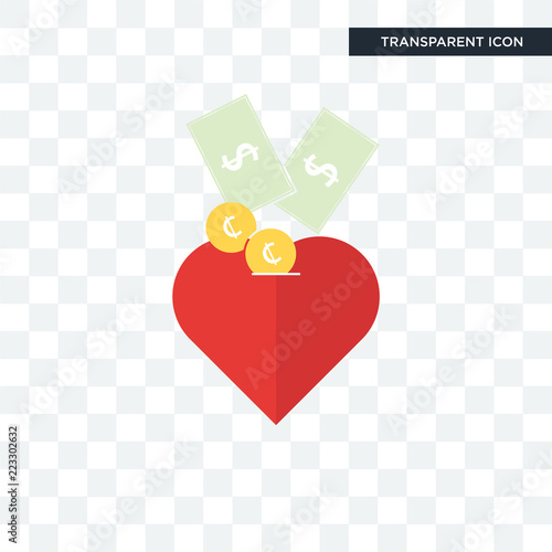 fundraiser vector icon isolated on transparent background, fundraiser logo design