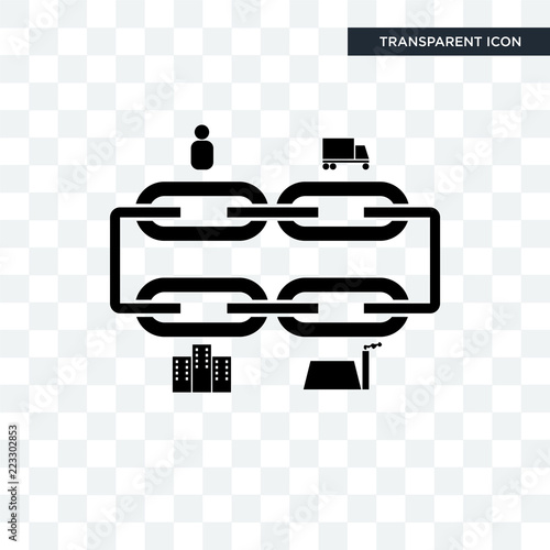 supply chain vector icon isolated on transparent background, supply chain logo design