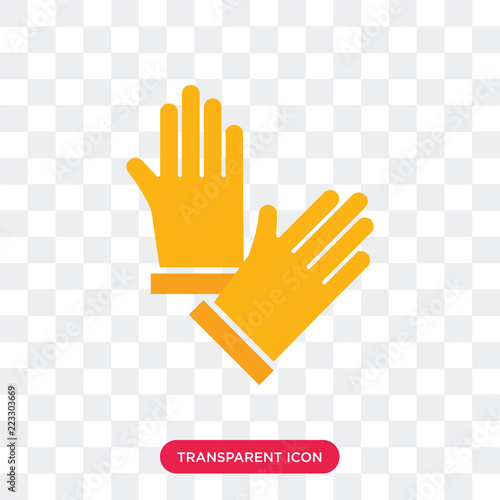 Gloves vector icon isolated on transparent background, Gloves logo design