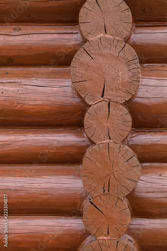 Part of wooden rustic house