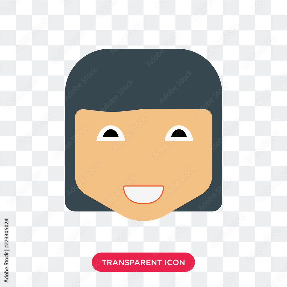 Fototapeta premium Happy smile vector icon isolated on transparent background, Happy smile logo design