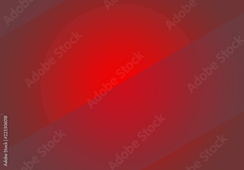Red abstract background with bright circle and stripe