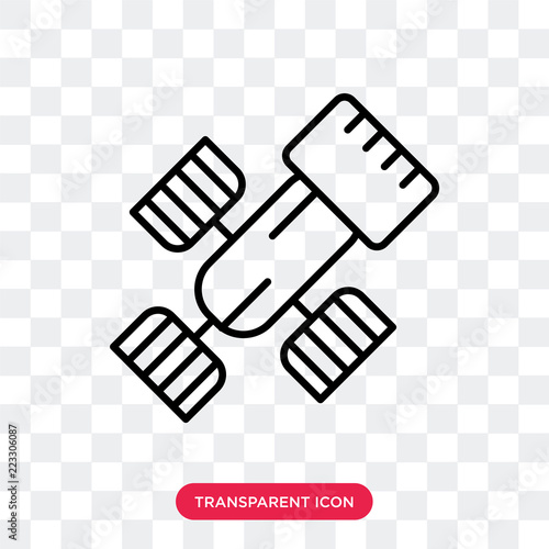 Satellite vector icon isolated on transparent background, Satellite logo design