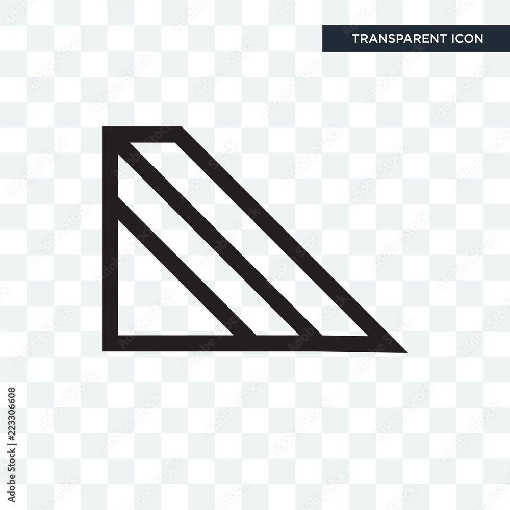 custom made wallpaper toronto digitalTriangular prism outline vector icon isolated on transparent background, Triangular prism outline logo design