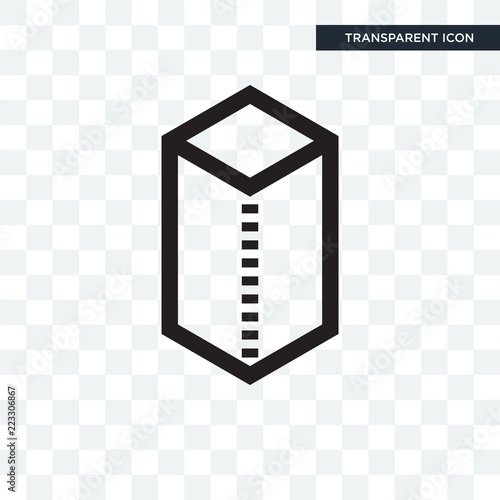 Rectangular prism vector icon isolated on transparent background, Rectangular prism logo design