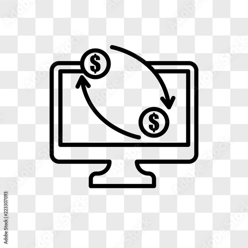 Online Banking Vector Icon Isolated On Transparent Background Online Banking Logo Design Stock Vector Adobe Stock