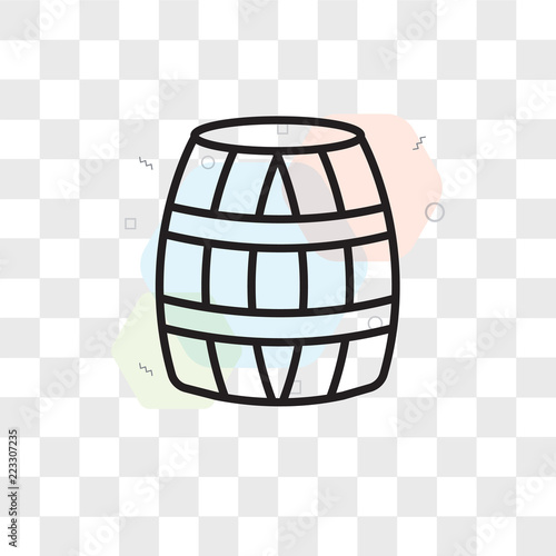 Barrel vector icon isolated on transparent background, Barrel logo design