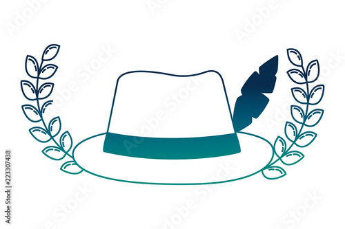 traditional german hat with crown icon