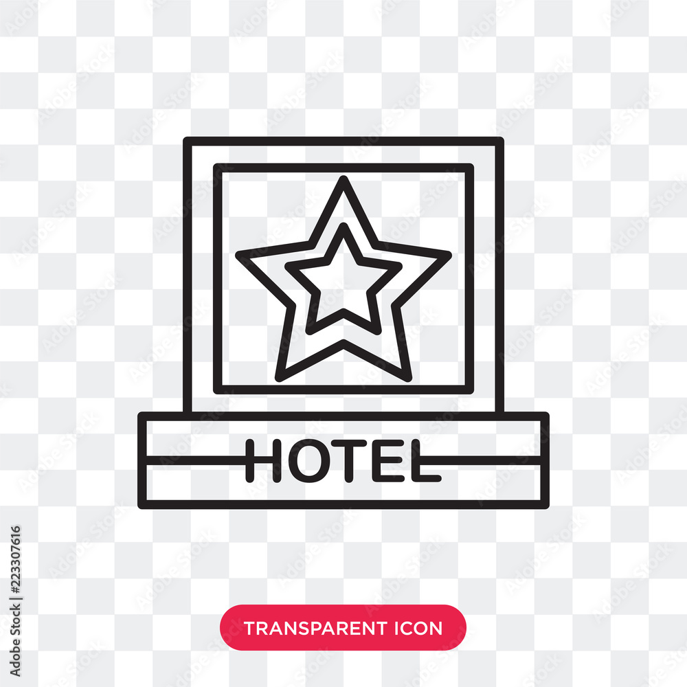 Hotel vector icon isolated on transparent background, Hotel logo design Hotel vector icon isolated on transparent background, Hotel logo design