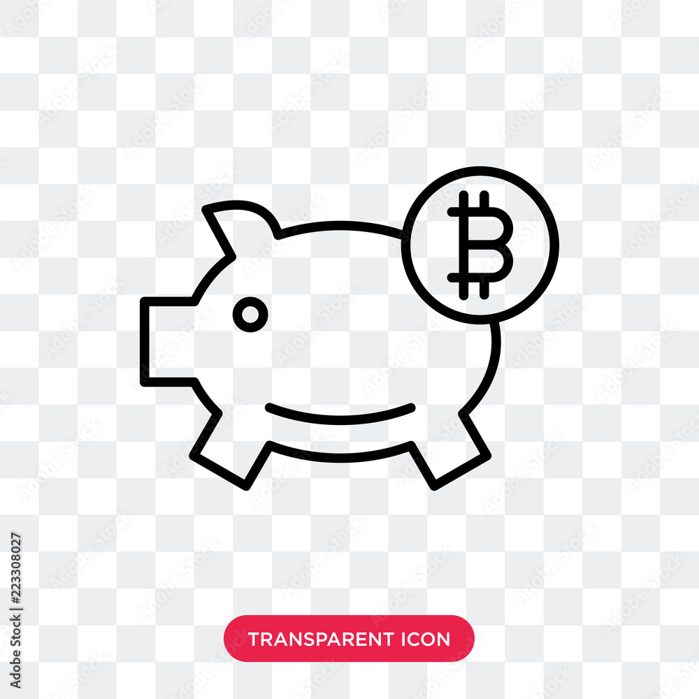Piggy bank vector icon isolated on transparent background, Piggy bank logo design Piggy bank vector icon isolated on transparent background, Piggy bank logo design