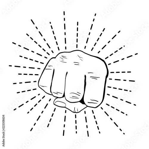 line person hand oppose demonstration revolution