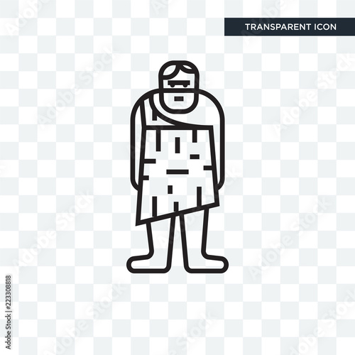 Troglodyte vector icon isolated on transparent background, Troglodyte logo design