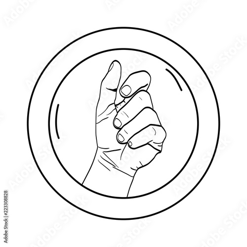 line sticker with hand protest revolution symbol